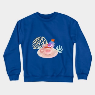 Nudibranch & Coral coffee Crewneck Sweatshirt